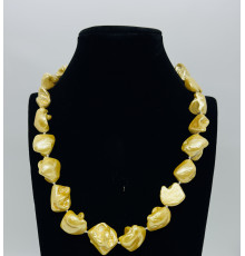 Бусы майорка светло-желтый 13-17*26-25мм