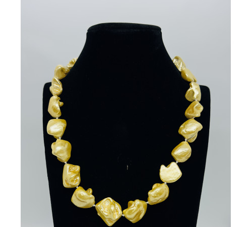 Бусы майорка светло-желтый 13-17*26-25мм