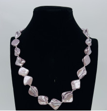 Бусы майорка лиловый 15-17*23-25мм