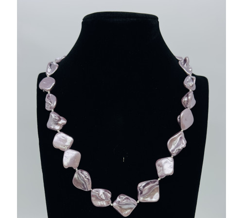 Бусы майорка лиловый 15-17*23-25мм