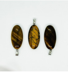 Кулон тигровый глаз овал 20*40мм