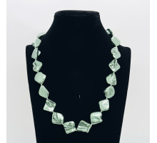 Бусы майорка светлый серо-зеленый 15-17*18-20мм