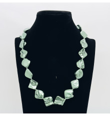 Бусы майорка светлый серо-зеленый 15-17*18-20мм