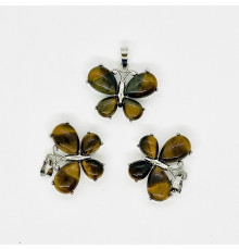 Кулон бабочка тигровый глаз 30*22мм