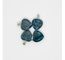 Кулон сердце яшма тонированная голубой 20*20мм