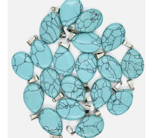 Кулон капля берюза имитация 16*23мм