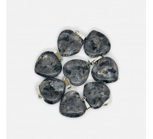 Кулон сердце лабрадорит серый 20*20мм