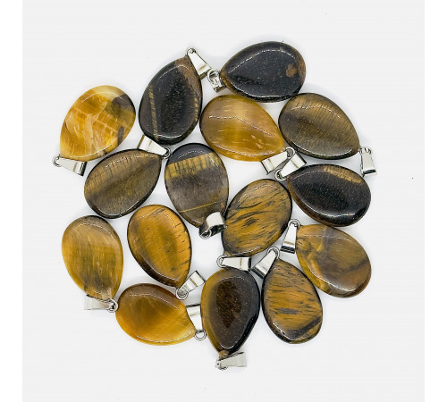 Кулон капля тигровый глаз 16*23мм