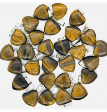 Кулон сердце тигровый глаз 16*16мм