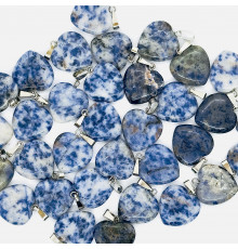 Кулон сердце лазурит светло синий 20*20мм