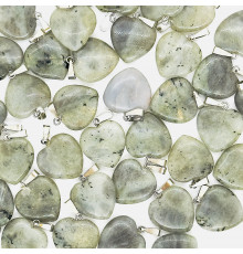 Кулон сердце лабрадор серый 20*20мм