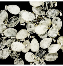 Кулон капля горный хрусталь 16*23мм