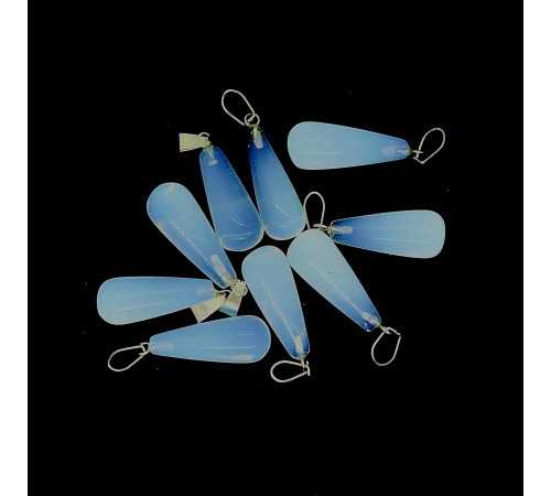 Кулон капля лунный камень синтетический 10*25мм