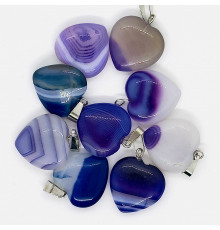 Кулон капля агат тонированный фиолетовый 20*20мм