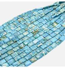 Нить варисцит темно голубой прямоугольник 13*18мм