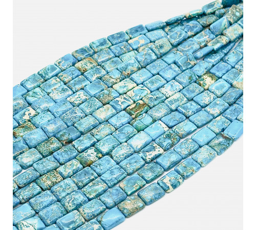 Нить варисцит темно голубой прямоугольник 13*18мм