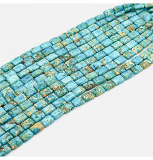 Нить варисцит голубой прямоугольник 10*14мм