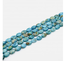 Нить варисцит голубой овал 14*18мм