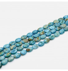 Нить варисцит голубой овал 14*18мм