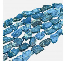 Нить варисцит синий фриформ 26*37мм