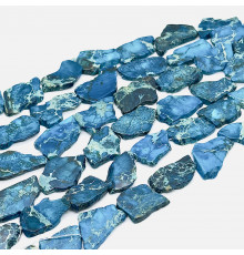Нить варисцит синий фриформ 26*37мм