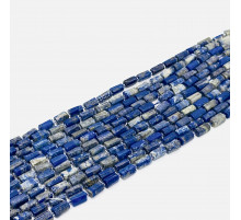 Нить лазурит синий цилиндр 7*13мм