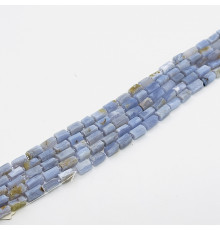 Нить сапфирин агат голубой цилиндр 7*13мм