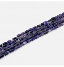 Нить аметист фиолетовый цилиндр 7*13мм