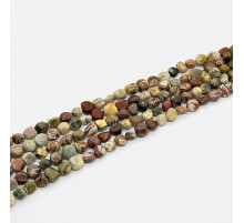 Нить кружевной агат окат 10*11мм