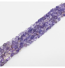 Нить аметист лавандовый окат 9*11мм