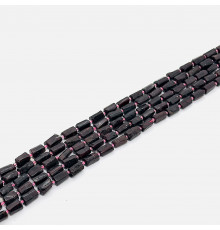 Нить гранат бордовый цилиндр 7*13мм