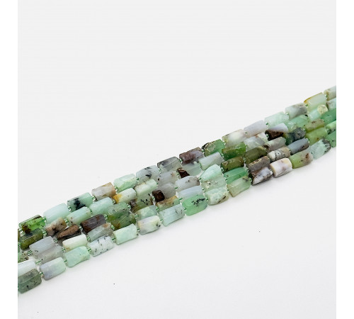 Нить хризопраз зеленый цилиндр 7*13мм