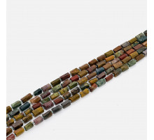 Нить яшма цилиндр 7*13мм