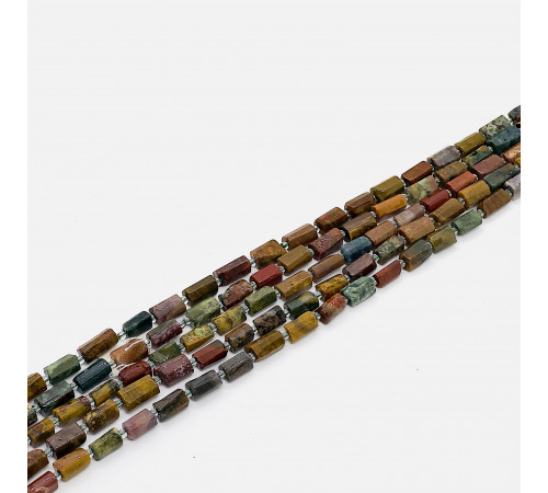 Нить яшма цилиндр 7*13мм