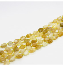 Нить цитрин желтый окат 11*15мм