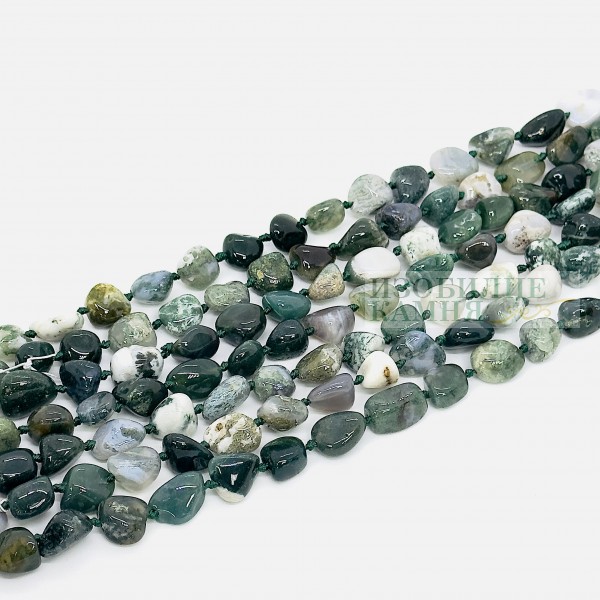 Нить яшма халцедон окат 6*13мм