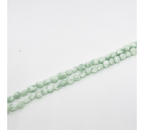 Нить ангелит пектолит мятный окат 9*12мм