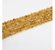 Нить цитрин желтый окат 10*10мм
