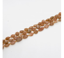 Нить солнечный камень роуз шампань окат 11*14мм