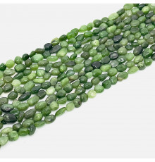 Нить нефрит канадский окат 7*12мм