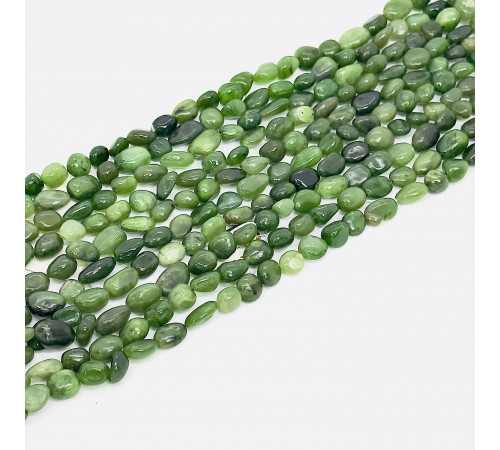 Нить нефрит канадский окат 7*12мм