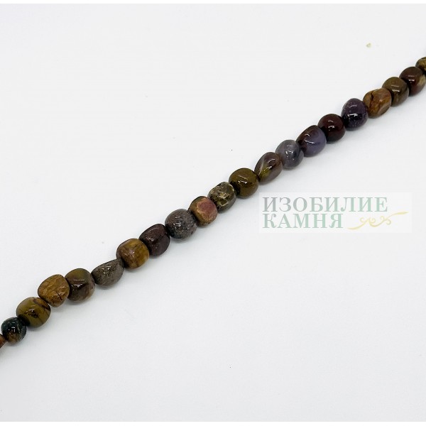 Нить яшма окат 11*11мм