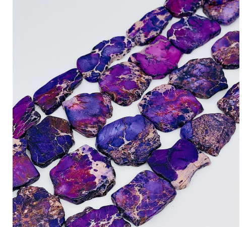 Нить варисцит фиолетовый фриформ 34-36*34-41мм