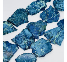 Нить варисцит синий фриформ 34*48мм