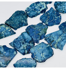Нить варисцит синий фриформ 34*48мм