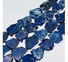 Нить варисцит темно синий фриформ 24*34мм