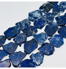 Нить варисцит темно синий фриформ 24*34мм