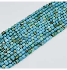 Нить варисцит голубой куб 5*7мм