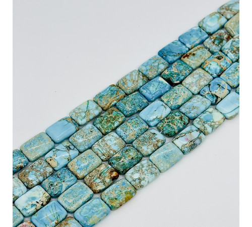 Нить варисцит светло голубой прямоугольник 13*18мм