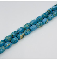 Нить варисцит голубой пятигранник 13*18мм